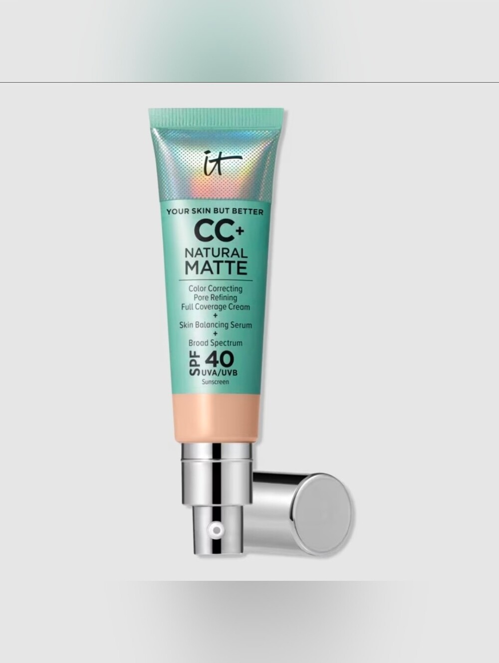 NIB NEW IT Cosmetics Fair Light CC+ Cream Natural Matte Foundation with SPF 40